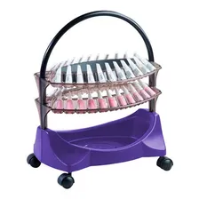 Carrinho Para Esmaltes Smaltbell Classic 2 Bandejas Roxo Foto  mini 1