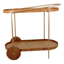 Carrinho Para Servir E Bar Bebidas Decorativo Oval Moderno Foto  mini 1