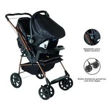 Carrinho Passeio+bebê Conforto+base Preto Milano - Galzerano Foto mini  2