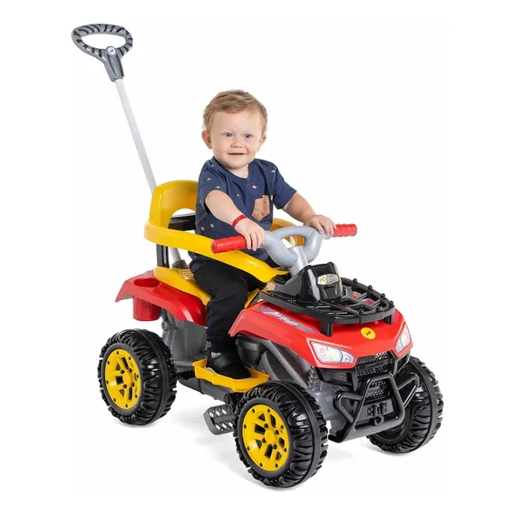 Carrinho Passeio Pedal Quadriciclo Infantil Cros Up Calesita Cor Vermelho Foto 1