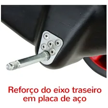 Carrinho Passeio Policar Tipo Rolimã Andador Pró - Poliplac Cor Preto Foto mini 4