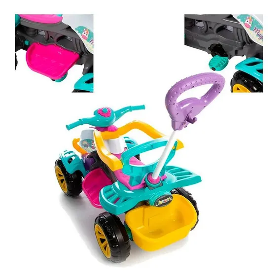 Carrinho Passeio Quadriciclo Infantil Menina Passeio motoca Foto 1