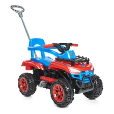 Carrinho Passeio Spider Pedal Quadriciclo Infantil Cros Up Calesita Cor Vermelho Azul Foto  mini 1