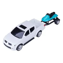 Carrinho Pick-Up RX Branco com Jet Ski Roma Foto mini 3