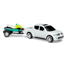 Carrinho Pick-Up RX Branco com Jet Ski Roma Foto mini 4