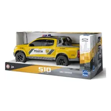 Carrinho Pick-up S10 Rally Infantil - Roma Brinquedos Cor Amarelo Policia Paraná Foto mini 2
