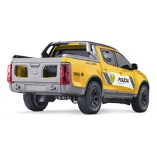 Carrinho Pick-up S10 Rally Infantil - Roma Brinquedos Cor Amarelo Policia Paraná Foto mini 4