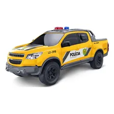 Carrinho Pick-up S10 Rally Infantil - Roma Brinquedos Cor Amarelo Policia Paraná Foto mini 3
