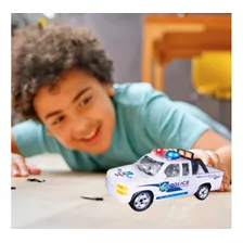 Carrinho Polícia Picape Sirene Giroflex Brinquedo Infantil Cor Branco Personagem Picape Polícia Foto mini  3