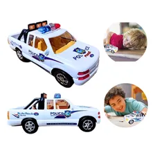 Carrinho Polícia Picape Sirene Giroflex Brinquedo Infantil Cor Branco Personagem Picape Polícia Foto  mini 1