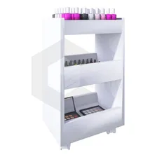 Carrinho Porta Esmalte, Auxiliar Manicure -3 Bandejas Cor Branco Foto mini 4