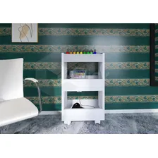 Carrinho Porta Esmalte, Auxiliar Manicure -3 Bandejas Cor Branco Foto mini 1