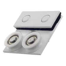 Carrinho Roldana Dupla 1122 Porta Janela De Vidro Branco 2un Foto mini 1