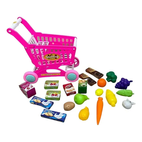 Carrinho Supermercado Infantil Rosa Bw173rs Foto 1