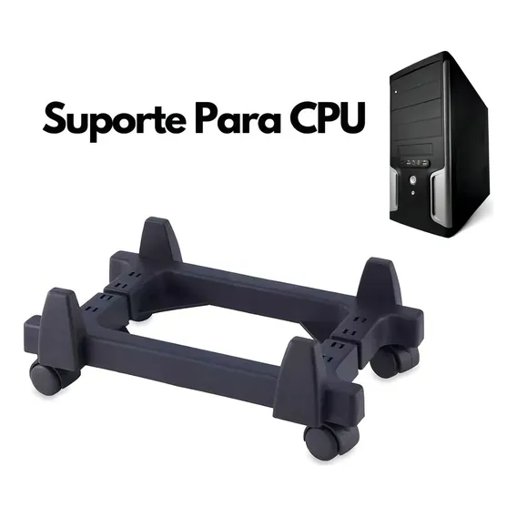 Carrinho Suporte Para Cpu E No Break Com Rodinhas Force Line Foto 1