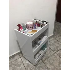 Carrinho Suporte Para Esmaltes Auxiliar Cor Branco Foto mini 4
