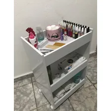 Carrinho Suporte Para Esmaltes Auxiliar Cor Branco Foto mini 3