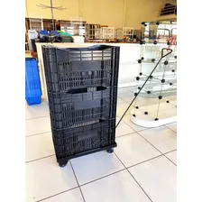 Carrinho Tartaruga Para Movimentação De Caixas Lojas Foto mini  3
