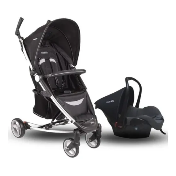 Carrinho Travel System + Bebê Conforto Helios Preto Kiddo Foto 1