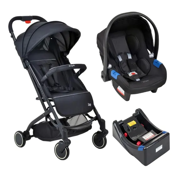 Carrinho Zap Black Bebê Conforto E Base - Burigotto Foto 1