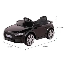 Carro Elétrico Infantil 12v Audi Tt Preto Com Controle Bel Foto mini  2