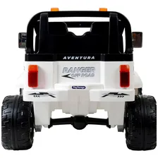 Carro Elétrico Infantil Jipe Ranger Branco Peg Perego 12v Foto mini 4