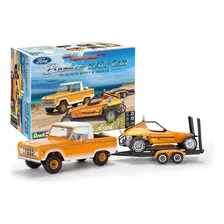 Carro Ford Bronco com carrinho e trailer, modelo 1/25, kit Revell Foto mini 1