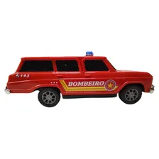 Carro Miniatura Veraneio Serviços Brinquedo Chevrolet Antiga Cor Vermelho/bombeiro Foto mini 3