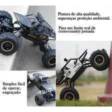 Carro Rock Crawler Rc 4x4 Off Road 28cm Cor Prateado Foto mini  2