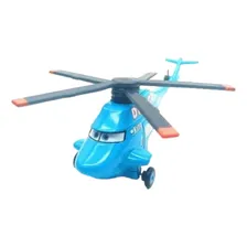 Cars Disney Pixar Dinoco Helic贸ptero Metal 1:55 Cor Azul Foto mini 4