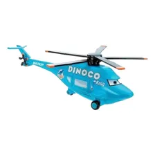 Cars Disney Pixar Dinoco Helic贸ptero Metal 1:55 Cor Azul Foto mini 2