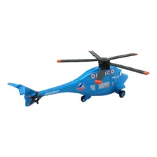Cars Disney Pixar Dinoco Helic贸ptero Metal 1:55 Cor Azul Foto mini 3