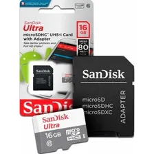 Cartão De Memória SanDisk 16Gb Micro Sd Ultra Classe Foto  mini 1