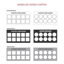 Cartão Fidelidade (1000 Unidades) + Carimbo Automático 17mm Tinta Preta Foto mini 2