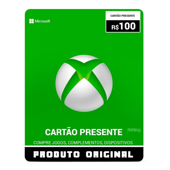 Cartão Presente Microsoft Gift Card Xbox Br Reais Foto 1