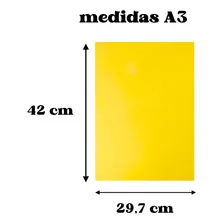 Cartaz A3 Amarelo (off Set 120g) P/ Impressora - 100 Unidade Foto mini  3