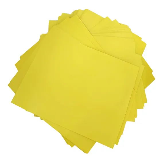 Cartaz A4 Offset 90g Amarelo P/ Impre. 500 Un Foto 1