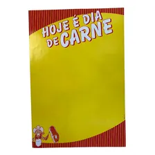 Cartaz Hoje É Dia De Carne Açougue 65x95cm 100 Und Foto  mini 1
