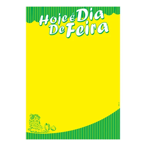 Cartaz Hoje É Dia De Feira Hortifruti P 21x30cm 100un Foto 1