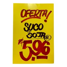 Cartaz Neutro Amarelo 65x95cm Papel Duplex 100 Und Foto mini 3