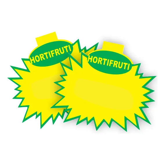 Cartaz Splash Hortifruti 16x14 Cm - 100 Pçs Foto 1