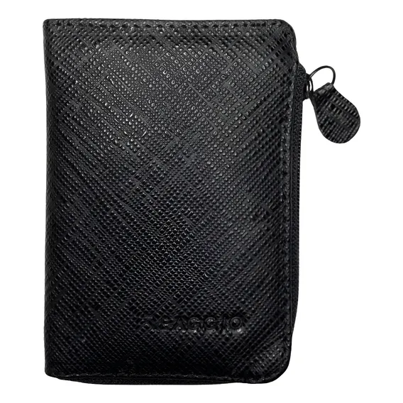 Carteira Masculina Couro LegĂtimo Porta CartĂŁo Reaggio Cor Carteira Masculina Preta 2 Foto 1