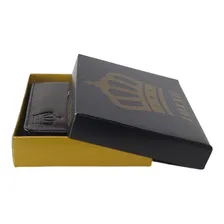 Carteira Masculina De Couro ZĂper Porta CartĂŁo Moeda Marrom Foto mini 2