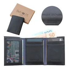 Carteira Masculina Note Couro Legítimo Marca Bellvolpe Cor Preto Foto  mini 1