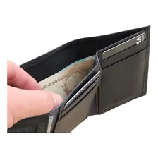 Carteira Masculina Note Couro Legítimo Marca Bellvolpe Cor Preto Foto mini 4