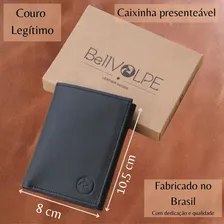Carteira Masculina Note Couro Legítimo Marca Bellvolpe Cor Preto Foto mini  3