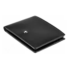 Carteira Montblanc Meisterstück 6cc preto de couro 8.5cm x 11.5cm Foto mini 2