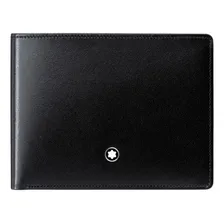 Carteira Montblanc Meisterstück 6cc preto de couro 8.5cm x 11.5cm Foto mini 1