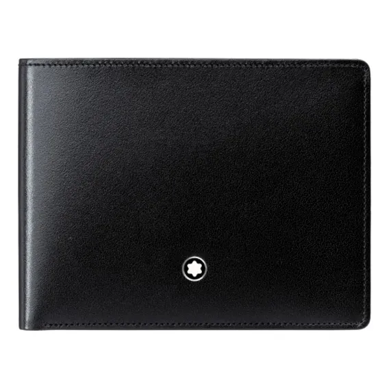 Carteira Montblanc Meisterstück 6cc preto de couro 8.5cm x 11.5cm Foto 1