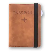 Carteira Para Passaporte Moda Couro Pu Elástico Organizador Foto mini 3